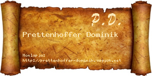 Prettenhoffer Dominik névjegykártya